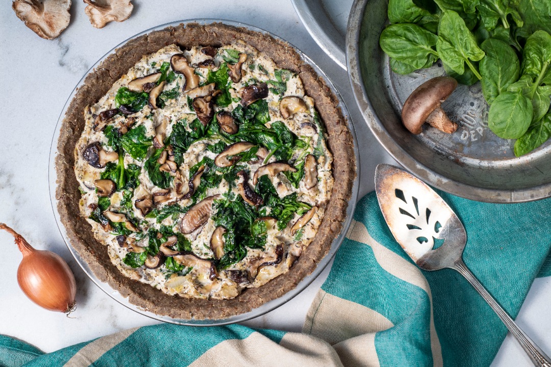 Gluten-Free Mushroom Spinach Pie Recipe